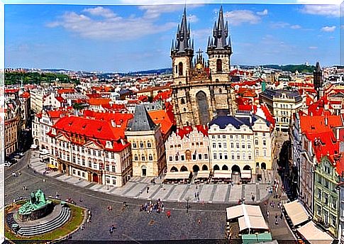 Old Town Square, one of the places to see in Prague