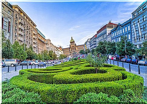 Wenceslas Square, one of the places to see in Prague