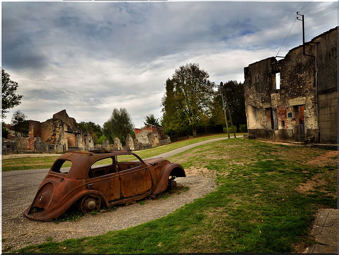 Oradour-sur-Glane, one of the most peculiar abandoned cities in the world.