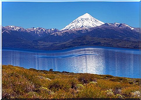 Lanín volcano in Patagonia