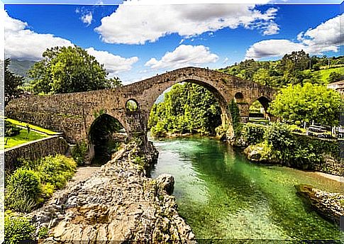 Cangas deOnís in Picos de Europa Asturias