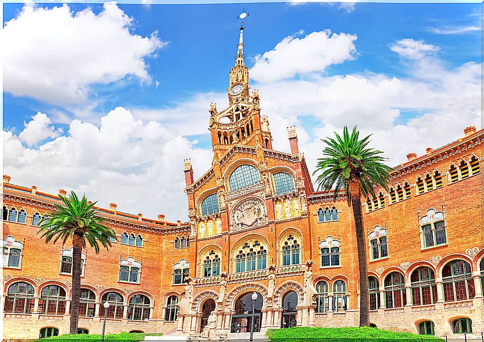 Modernist enclosure of San Pau in Barcelona