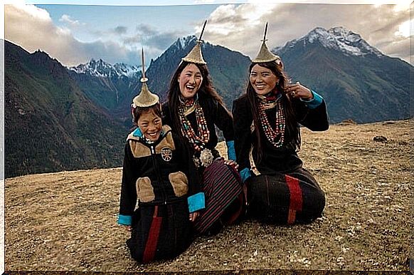 Visitors enjoying the Highlander Festival in Bhutan. 