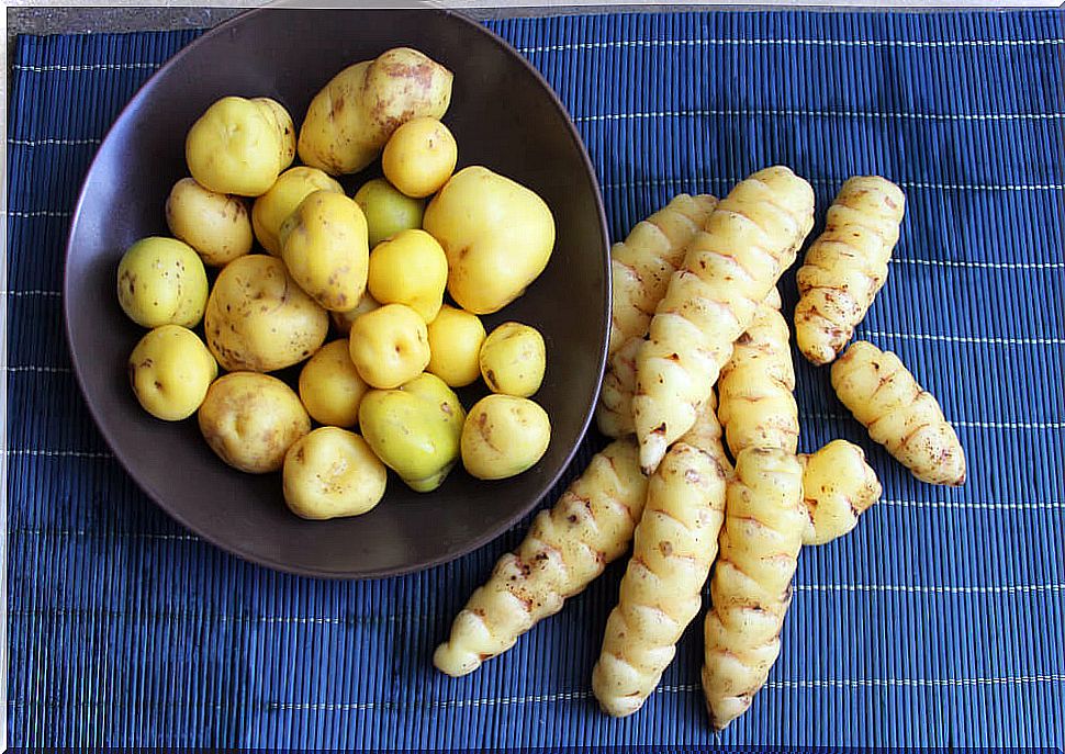 Yellow potatoes