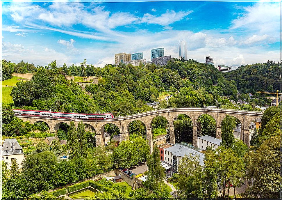 Traveling with interrail: Train in Luxembourg