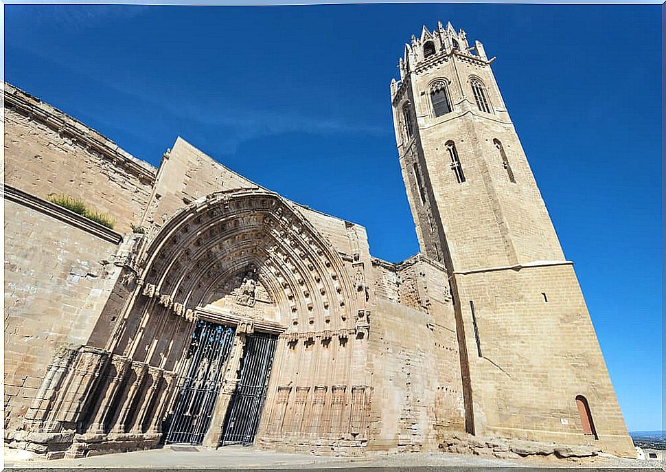 Portico and tower of the Seu Vella de Lleida