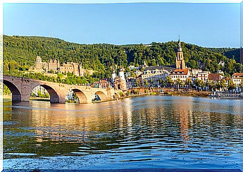 Neckar river in Heidelberg