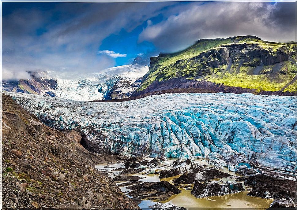 Vajnajokull Glacier in Iceland