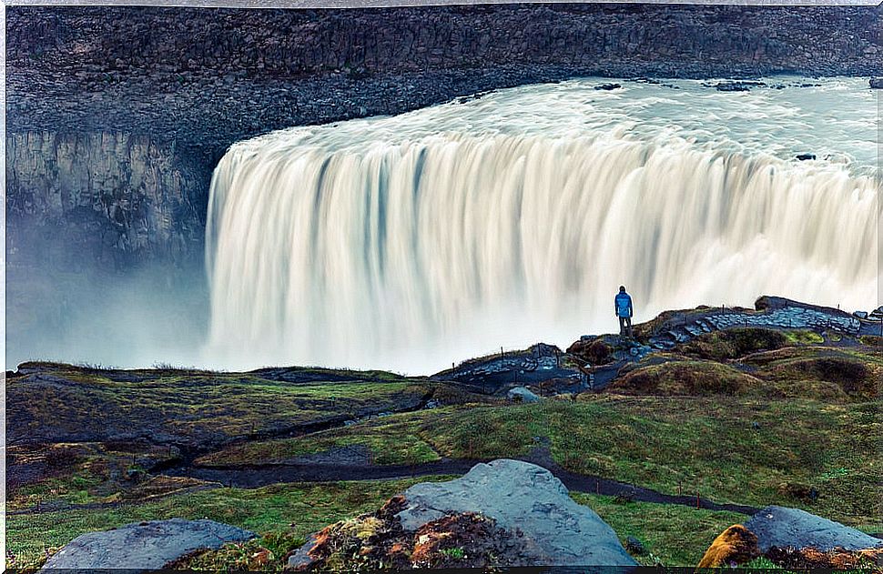 Detifoss waterfall on the circular path of Iceland