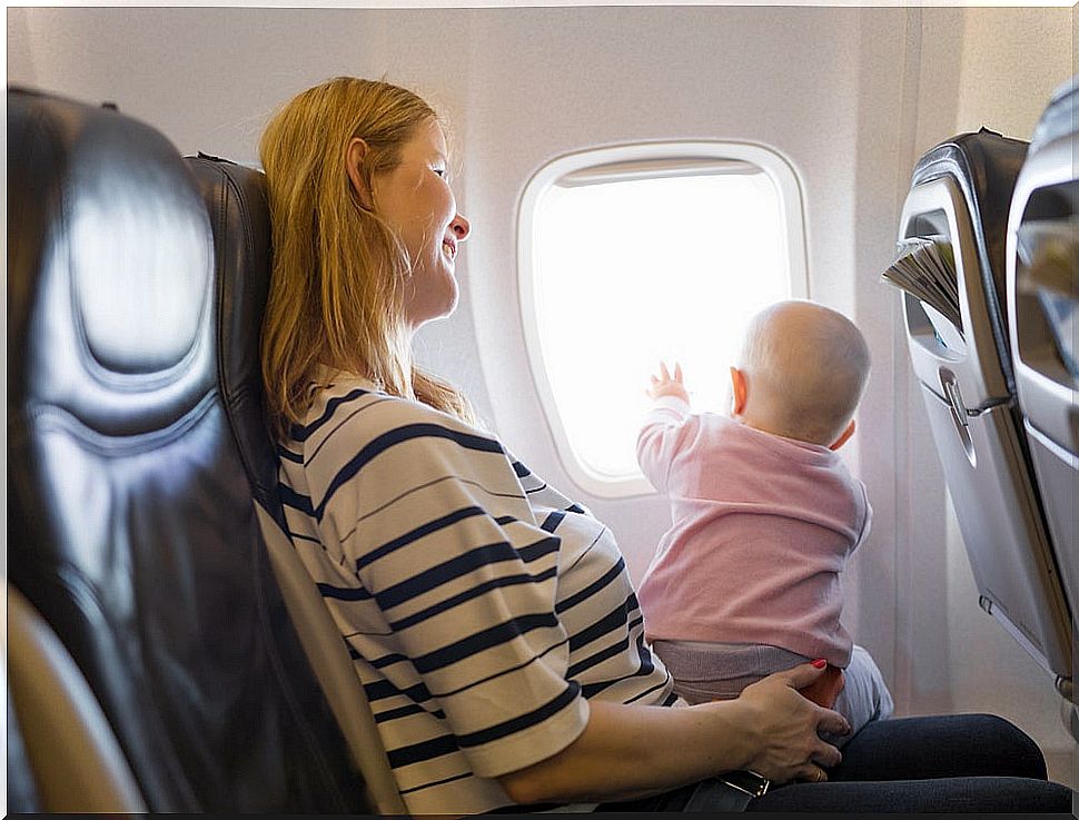 Baby on plane