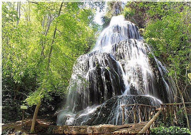 Waterfall in the Natural Park of the Stone Monastery