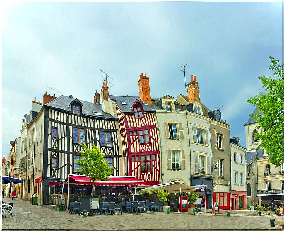 Historic center of Orleans in France