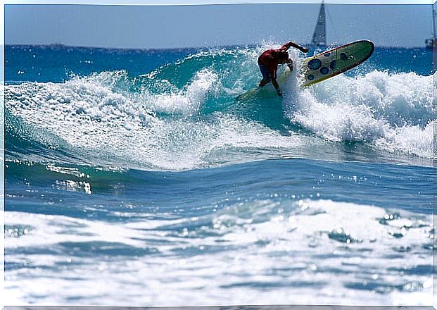 Surfer in Waikiki