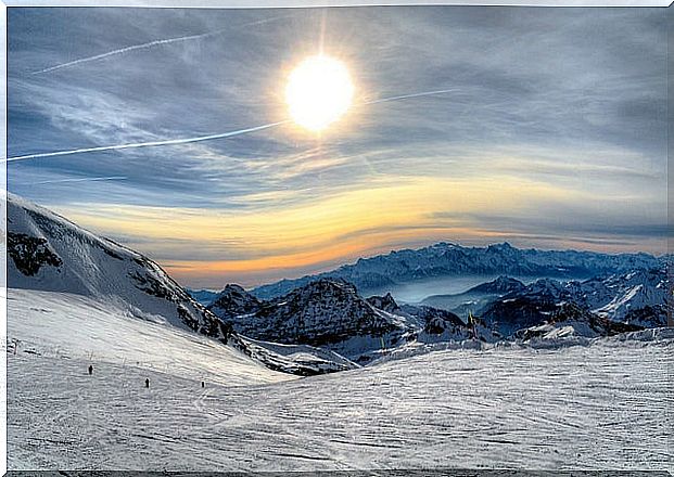 Ski slopes in Switzerland: Zermatt