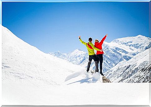 Hikers in the Himalayas