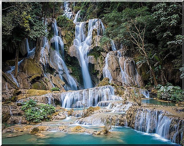 Kuang Si waterfalls in Laos