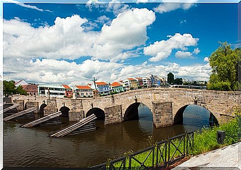 Pisek Bridge in the Czech Republic