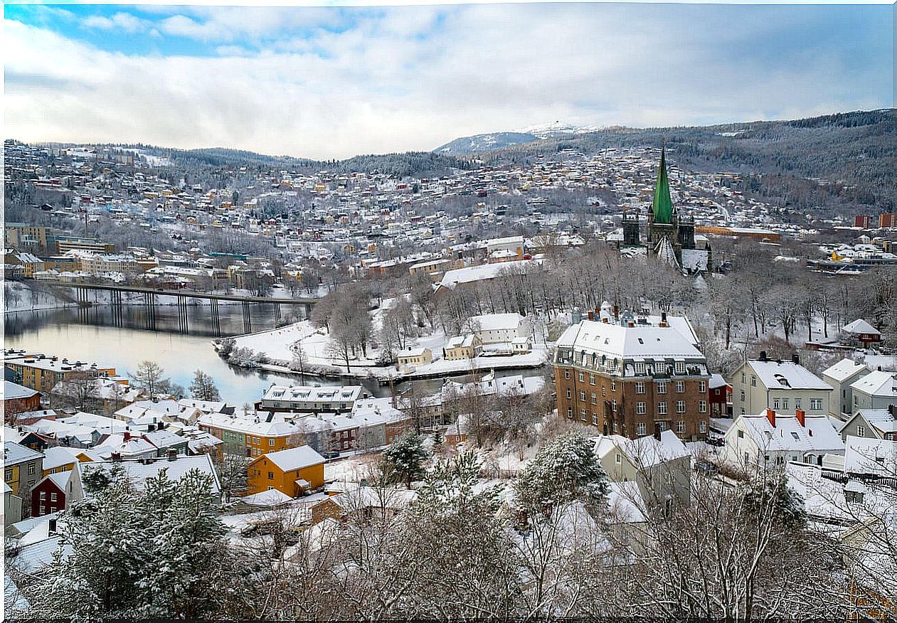 Trondheim is a city that offers beautiful scenery in Norway.