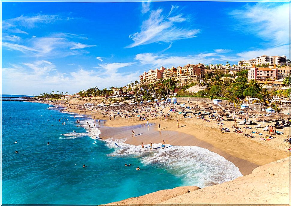 El Duque beach in Costa Adeje in Tenerife