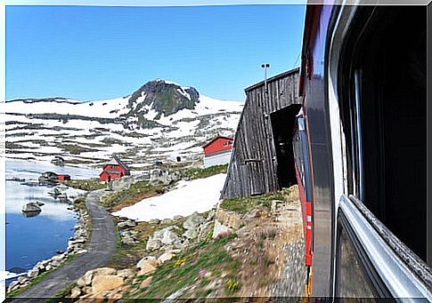 Norwegian landscape from the train