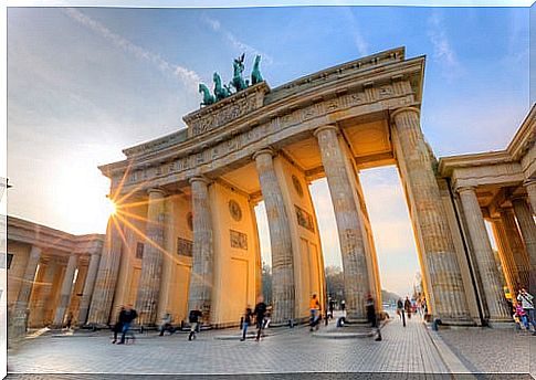 Brandenburg Gate in Berlin, the cosmopolitan city of Aemania