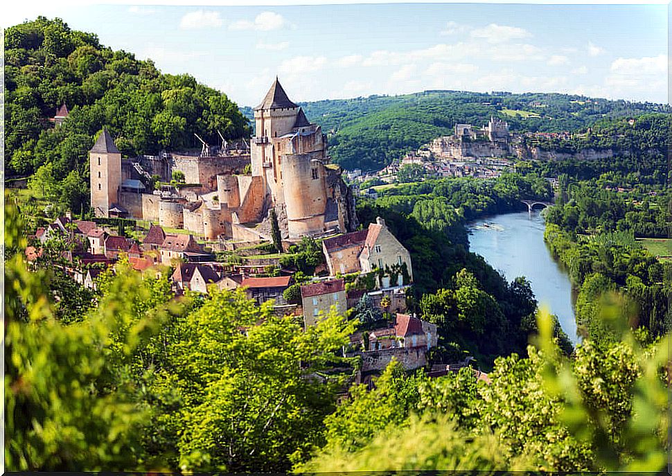 View of the castle of Castelnaud