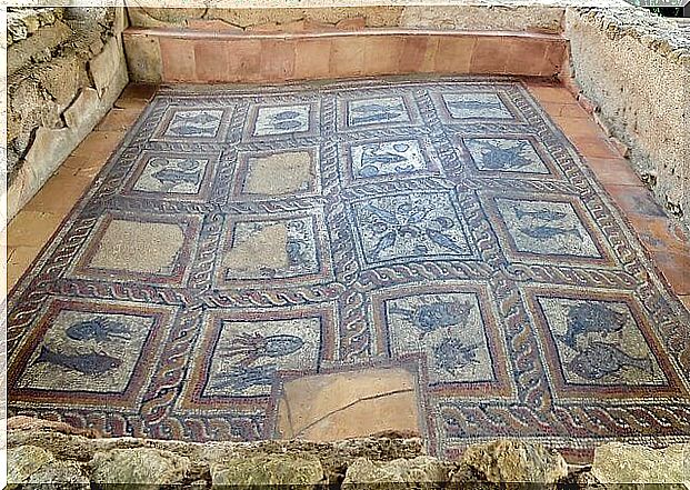 Mosaic in the Roman villa of Montcaret 