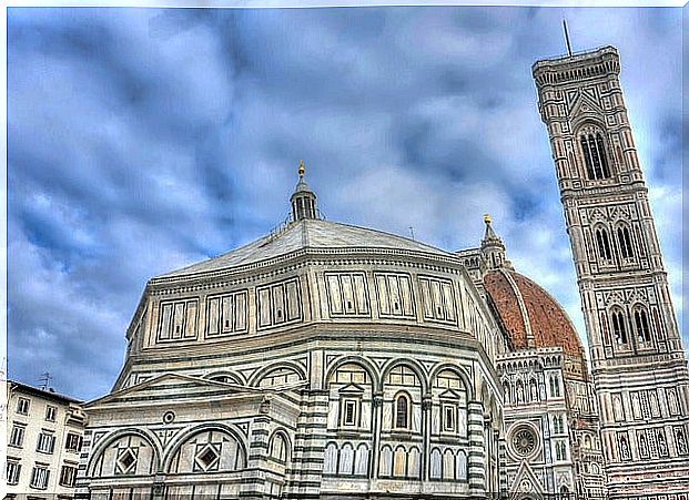 Baptistery and tower of the Duomo in Florence