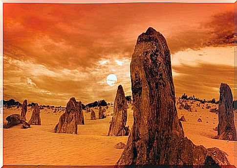 Sunset in the Pinnacles Desert