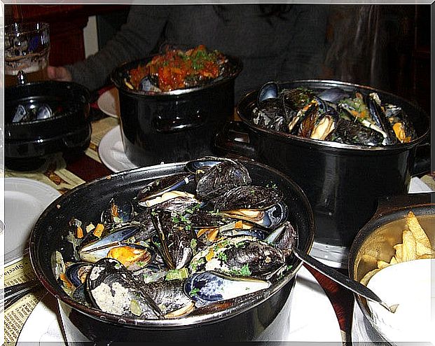 Mussels in Bruges