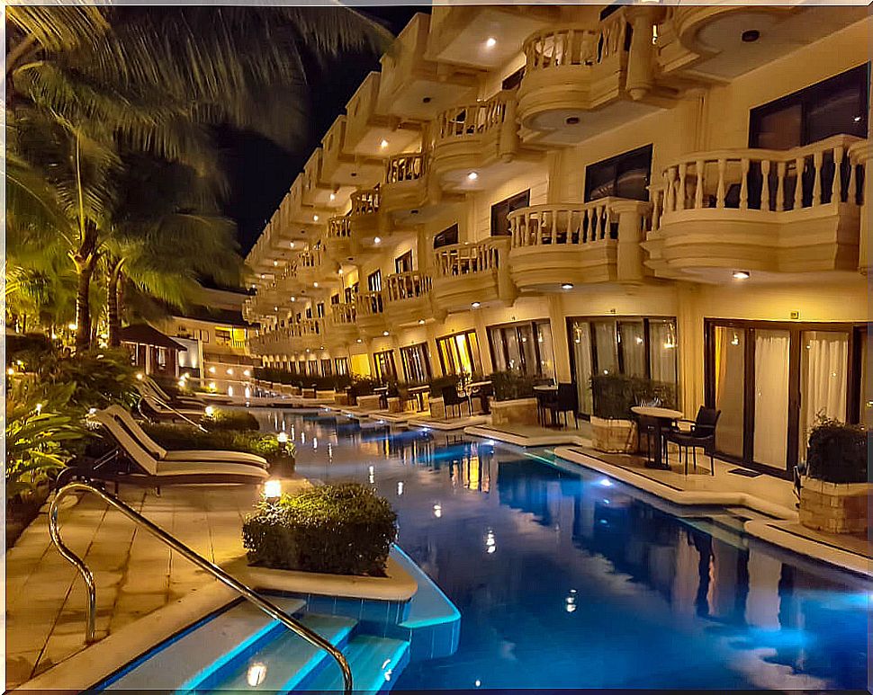 Luxury hotel on Boracay Island.