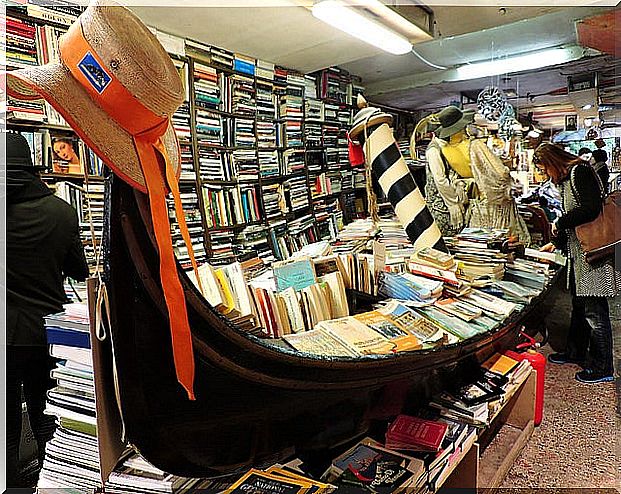 Acqua alta bookstore, one of the secret corners of Venice