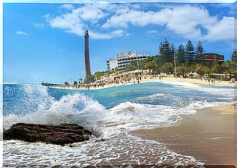 Maspalomas Lighthouse in Gran Canaria