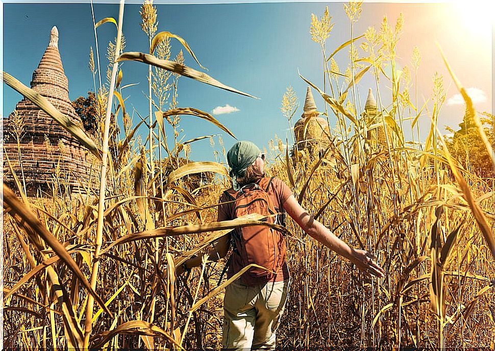 Traveler in Cambodia