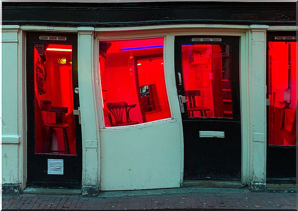 Shop window in the Red Light District of Amsterdam