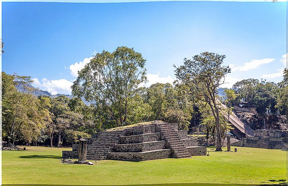 Pyramid at Copan in Honduras