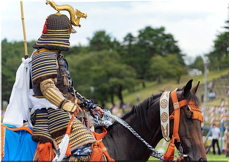 Samurai on horseback