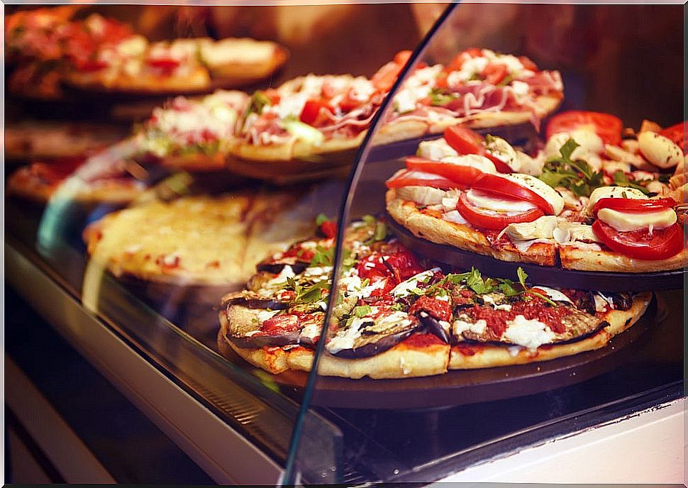 Pizza stand in Florence