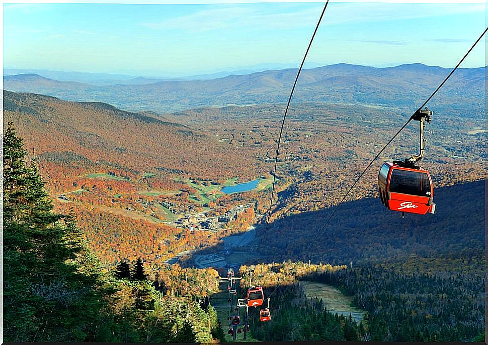 View from Stowe Ski Resort in Vermont.