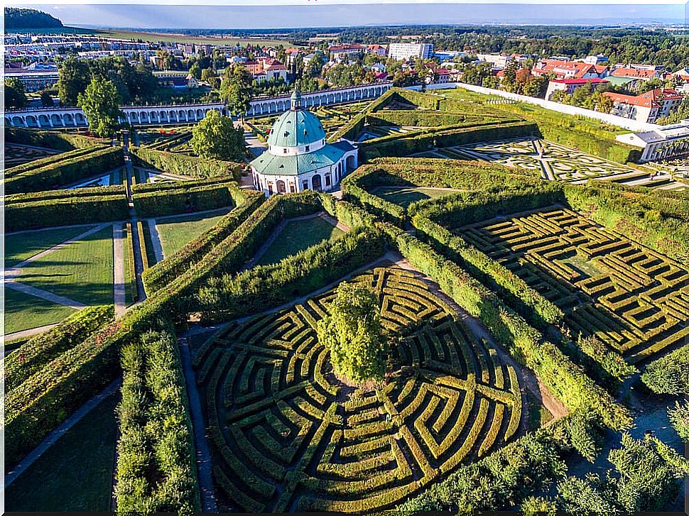 Gardens of the archiepiscopal palace of Kromeriz