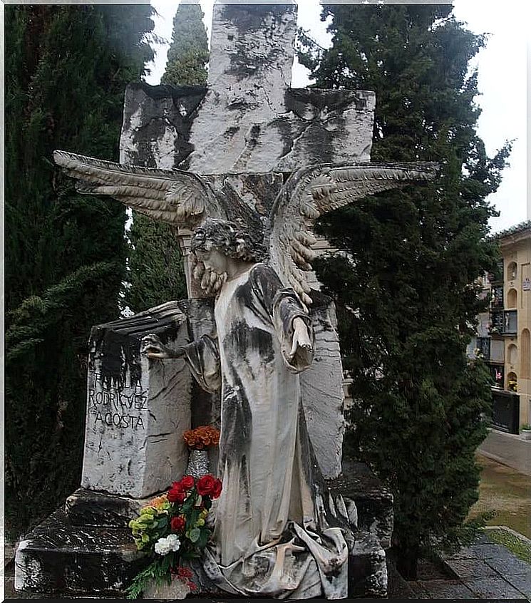 Grave of José María Rodríguez Acosta in the cemetery of San José de Granada