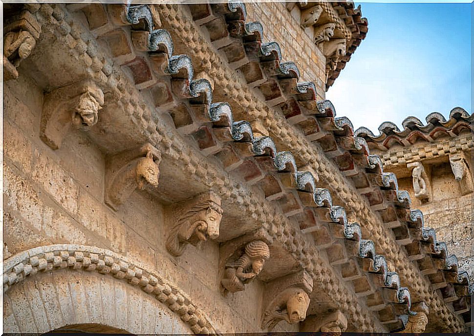 Gargoyles on the outside of the church