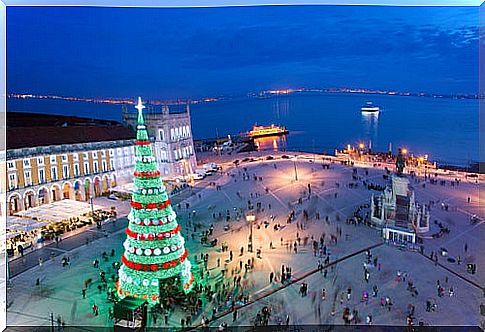 Lisbon Commerce Square at Christmas