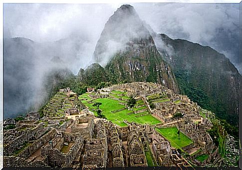 Panoramic view of Machu Picchu in Peru