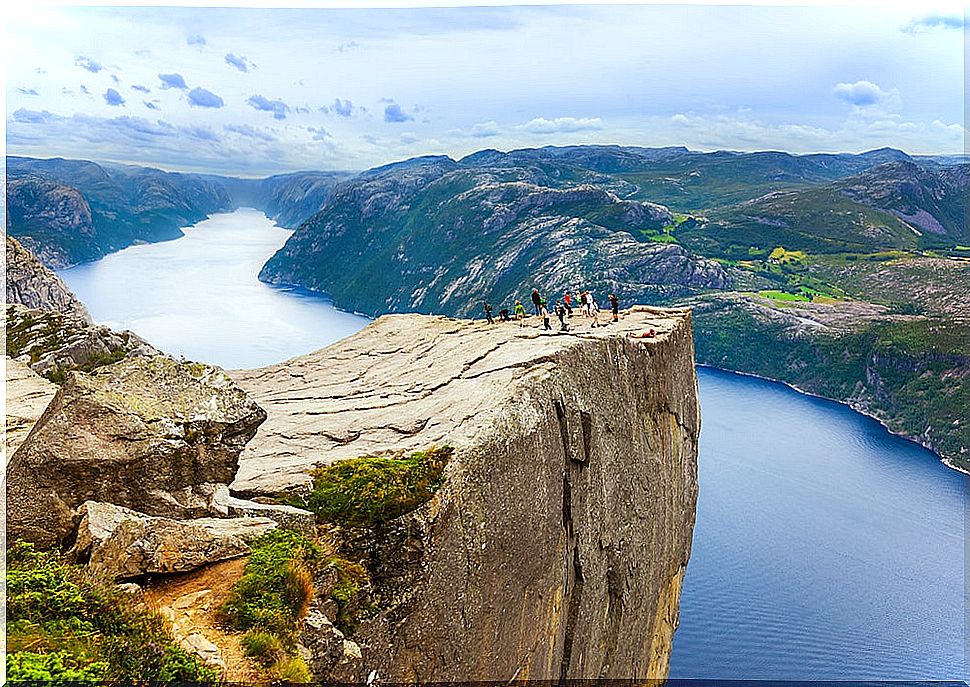 Preikestolen in the Norwegian fjords