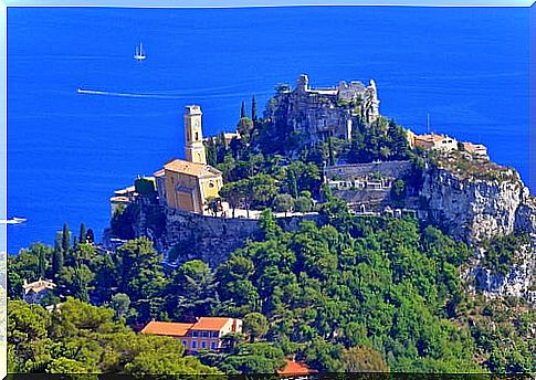 Eze, one of the towns overlooking the sea on the Côte d'Azur