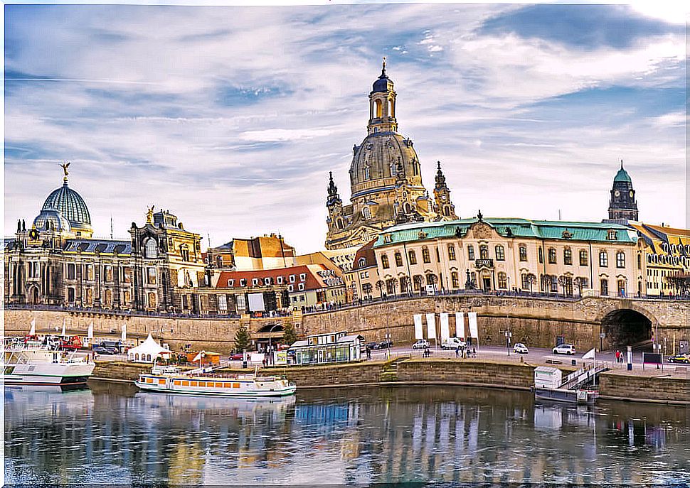 View of Brühl's terrace in Dresden