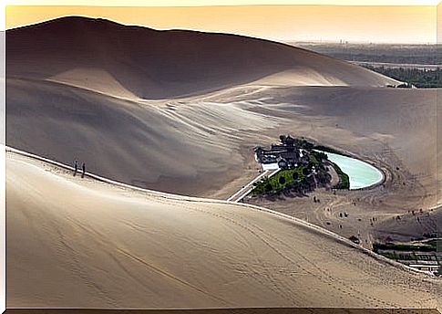 Yueyaquan Oasis in China, a gift of nature